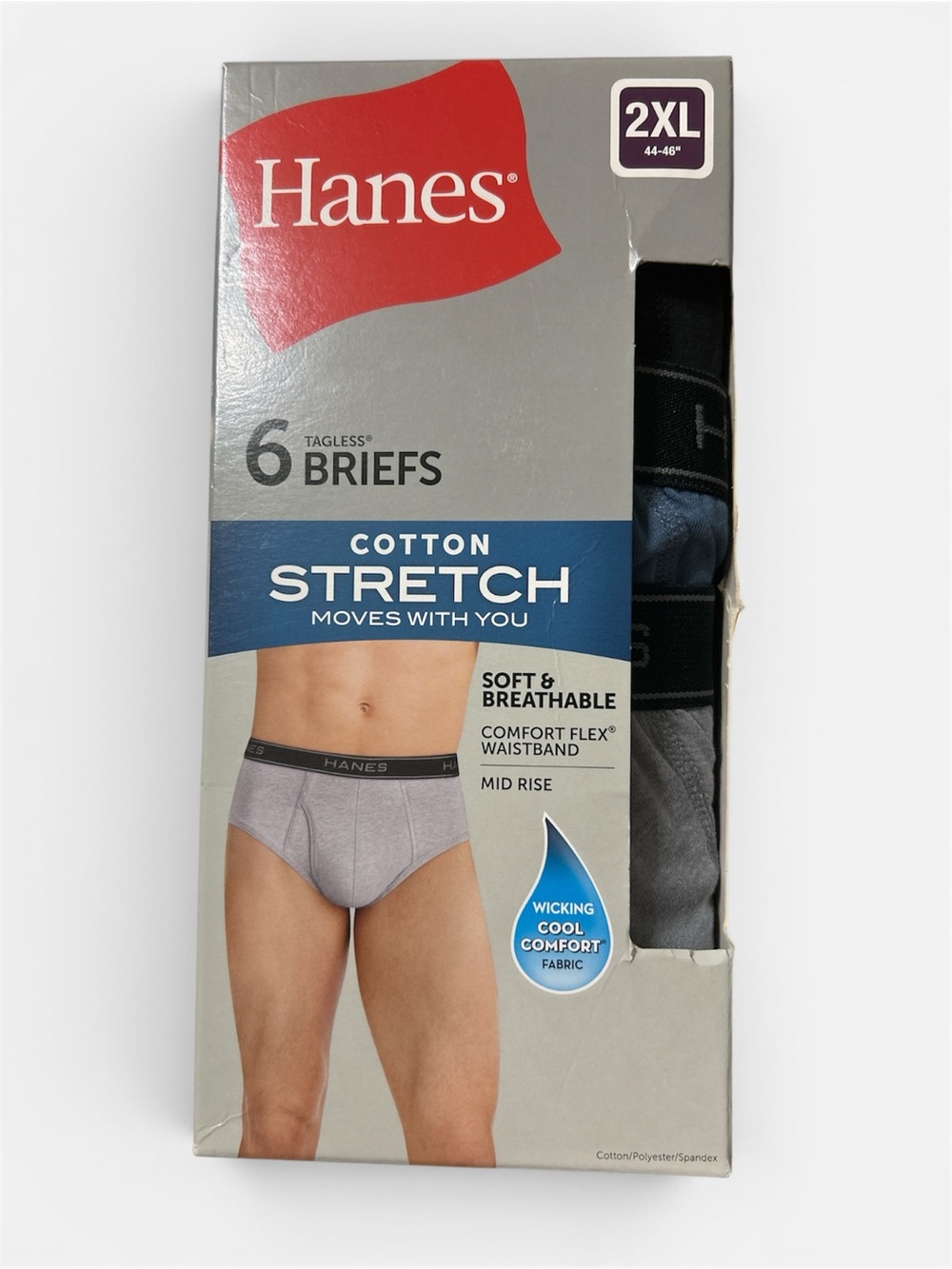 Hanes Men's Tagless Briefs 6 pack